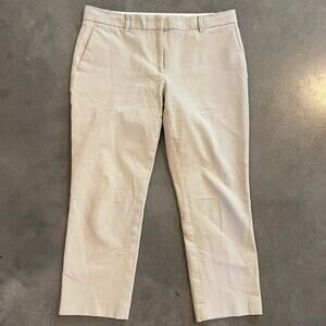 Ann Taylor Khaki neutral ankle cropped dress pants womens 6P slacks bottoms